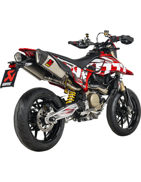 SLIP-ON LINE DUAL MUFFLER TITANIUM CARBON END CAP