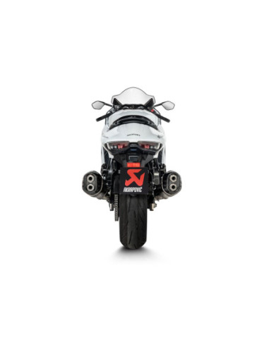 SLIP-ON LINE DUAL MUFFLER BLACK TITANIUM CARBON END CAP