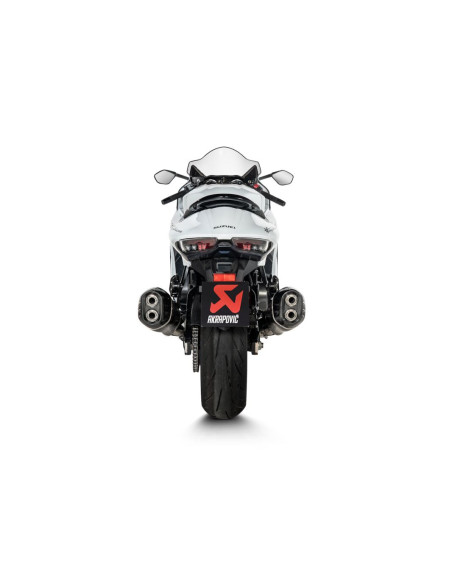 SLIP-ON LINE DUAL MUFFLER BLACK TITANIUM CARBON END CAP