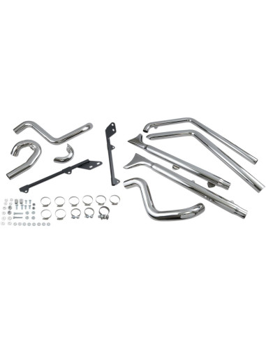 MUFFLER TRUE DUALS WITH 33" LONG 2-1/4" FISHTAIL MUFFLERS (WITH BAFFLE)