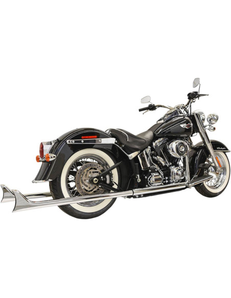 MUFFLER SLIP-ON TRUE DUAL W/39" LONG FISHTAIL CHROME