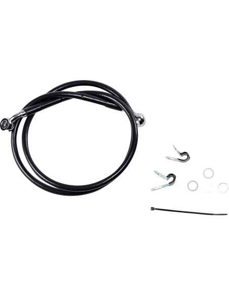 FRONT BRAKE LINE BLACK VINYL COATED STAINLESS STEEL
