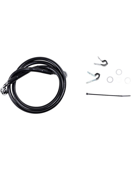 FRONT BRAKE LINE BLACK VINYL COATED STAINLESS STEEL