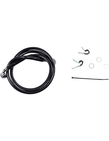 FRONT BRAKE LINE BLACK VINYL COATED STAINLESS STEEL