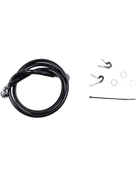 FRONT BRAKE LINE BLACK VINYL COATED STAINLESS STEEL