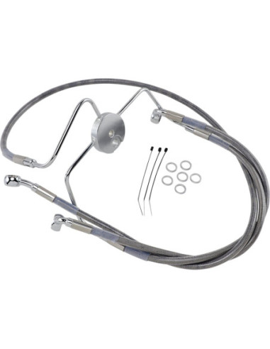 FRONT BRAKE LINE STAINLESS STEEL EXTENDED 10"