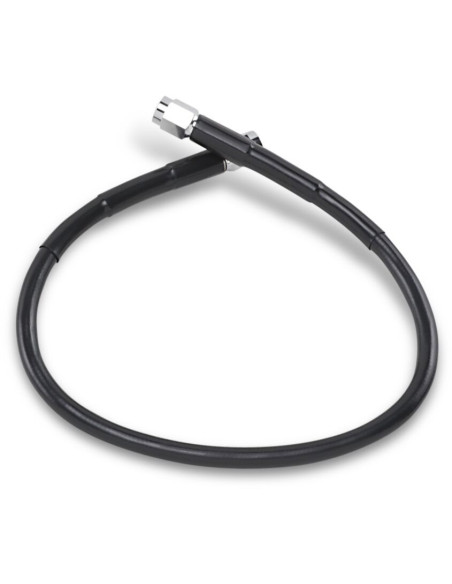 UNIVERSAL BRAKE LINE BLACK VINYL COATED STAINLESS STEEL DOT AN-3 17"