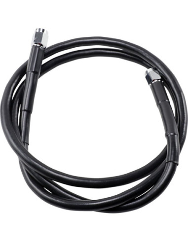 UNIVERSAL BRAKE LINE BLACK VINYL COATED STAINLESS STEEL DOT AN-3 45"