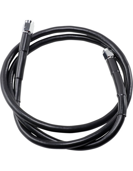 UNIVERSAL BRAKE LINE BLACK VINYL COATED STAINLESS STEEL DOT AN-3 45"