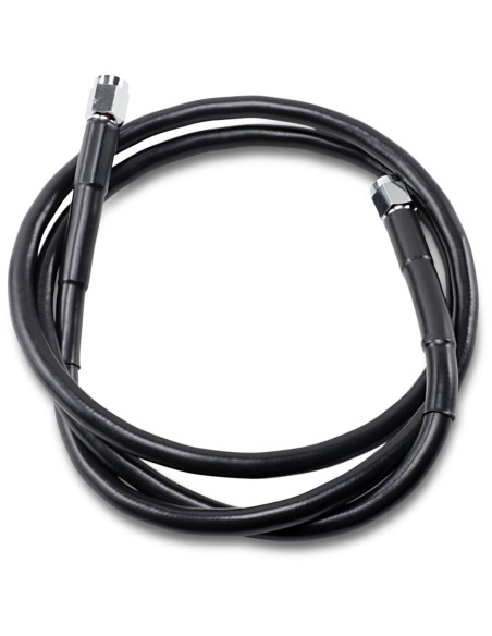 UNIVERSAL BRAKE LINE BLACK VINYL COATED STAINLESS STEEL DOT AN-3 45"