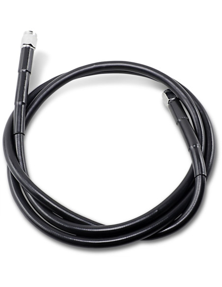 UNIVERSAL BRAKE LINE BLACK VINYL COATED STAINLESS STEEL DOT AN-3 50"