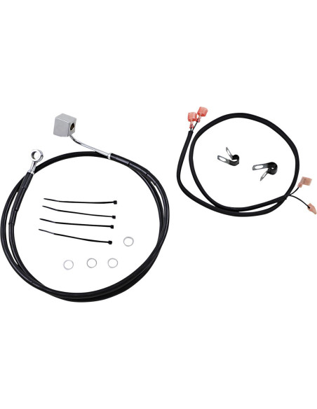 REAR BRAKE LINE BLACK VINYL COATED STAINLESS STEEL