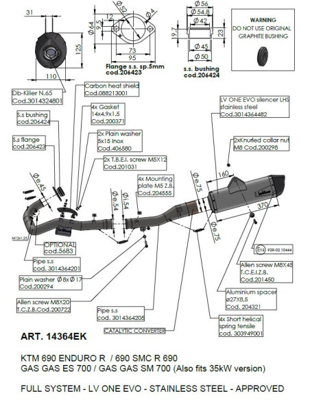 EXHAUST SBK ONE SS KTM