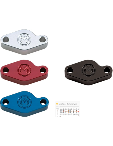 E-BRAKE BLOCK OFF PLATE BLUE