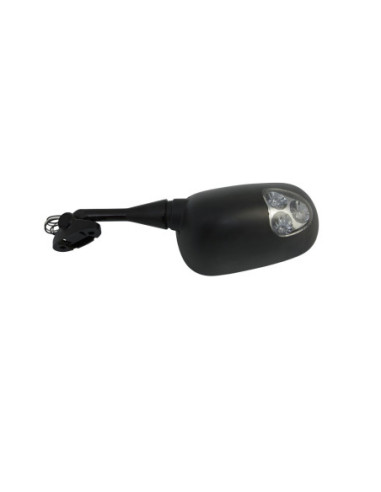 VEIDRODIS JUODAS KAIRYSIS EC SU LED