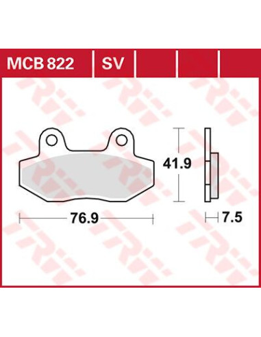 STABDŽIŲ TRINKELĖS TRW MCB822