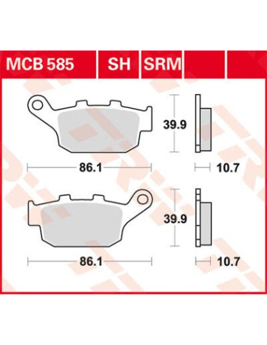 STABDŽIŲ TRINKELĖS TRW MCB585