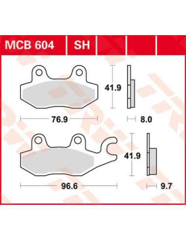 KLOCEK HAMULCOWY TRW MCB604