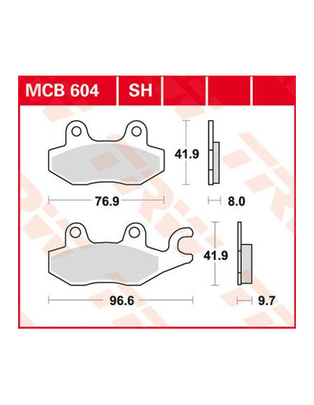 BRAKE PAD TRW MCB604