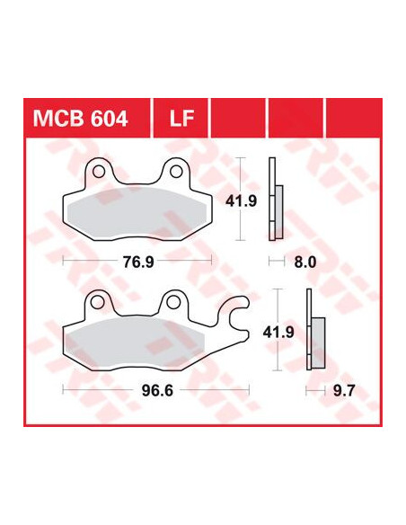 BRAKE PAD TRW MCB604