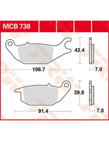 STABDŽIŲ TRINKELĖS TRW MCB738