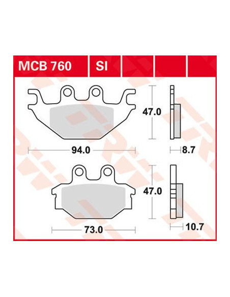 BRAKE PAD TRW MCB760