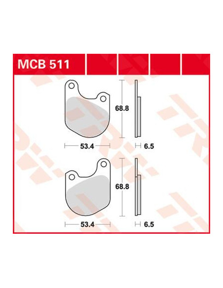 BRAKE PAD TRW MCB511