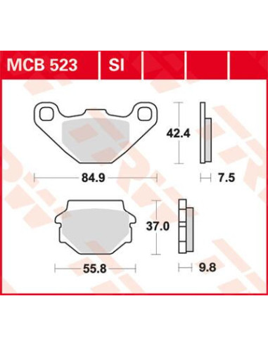 BRAKE PAD TRW MCB523