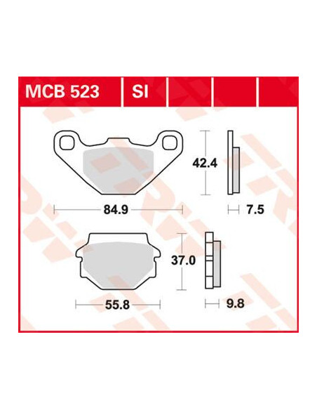 STABDŽIŲ TRINKELĖS TRW MCB523