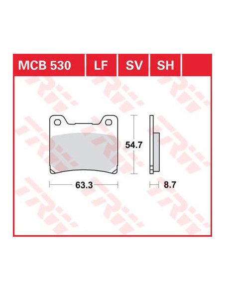 STABDŽIŲ TRINKELĖS TRW MCB530