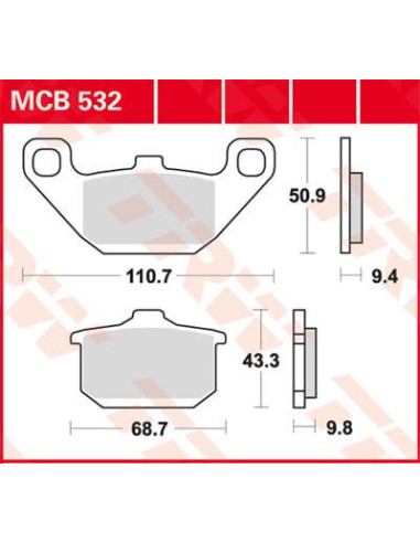 KLOCEK HAMULCOWY TRW MCB532