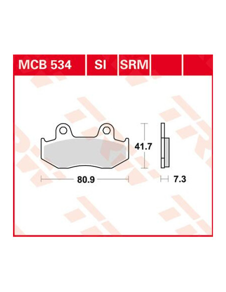 STABDŽIŲ TRINKELĖS TRW MCB534