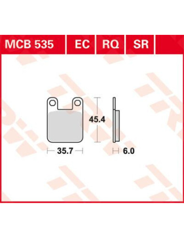 BRAKE PAD TRW MCB535