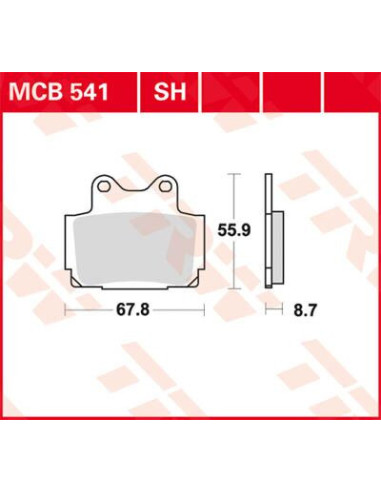 BRAKE PAD TRW MCB541