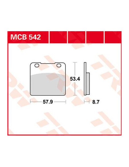 KLOCEK HAMULCOWY TRW MCB542