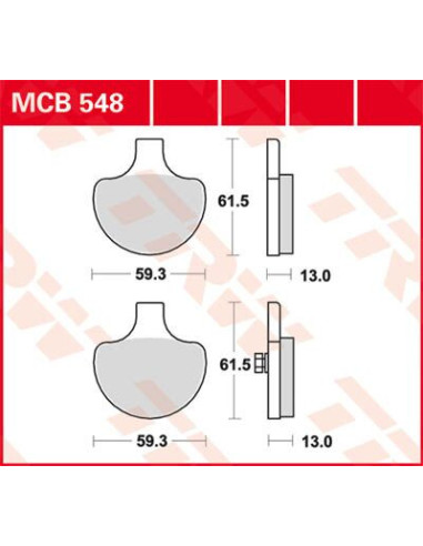 BRAKE PAD TRW MCB548