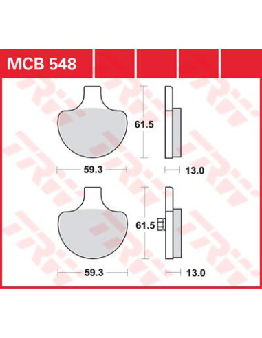 BRAKE PAD TRW MCB548