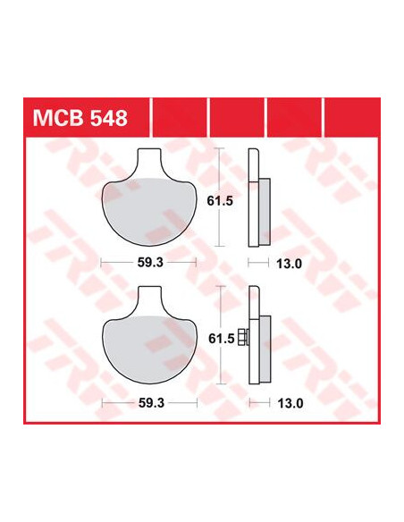 BRAKE PAD TRW MCB548