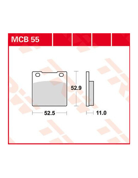 BRAKE PAD TRW MCB55