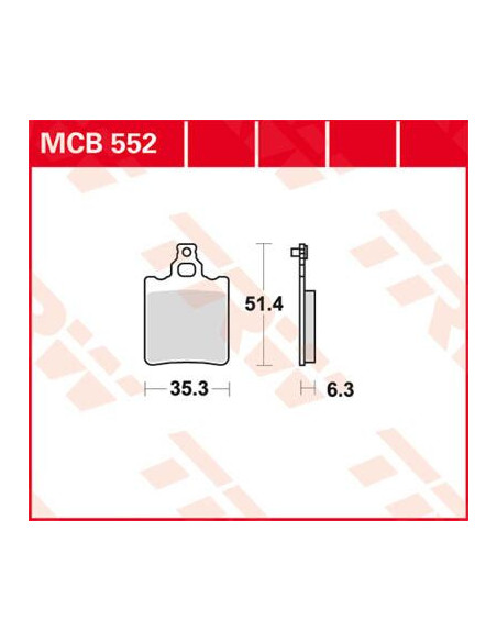 STABDŽIŲ TRINKELĖS TRW MCB552