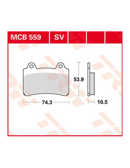 STABDŽIŲ TRINKELĖS TRW MCB559