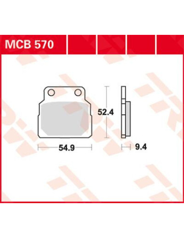 BRAKE PAD TRW MCB570