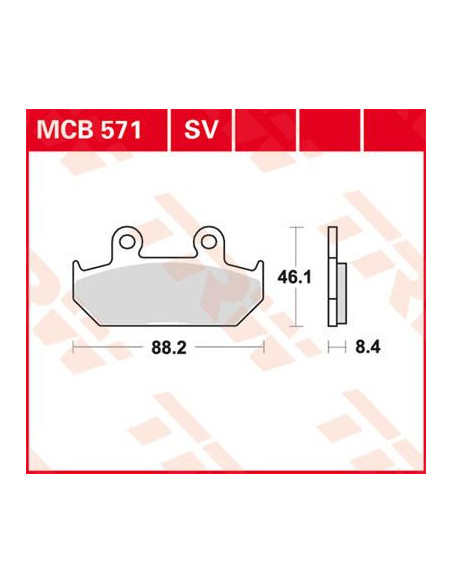 STABDŽIŲ TRINKELĖS TRW MCB571