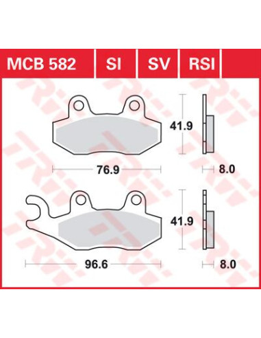 BRAKE PAD TRW MCB582