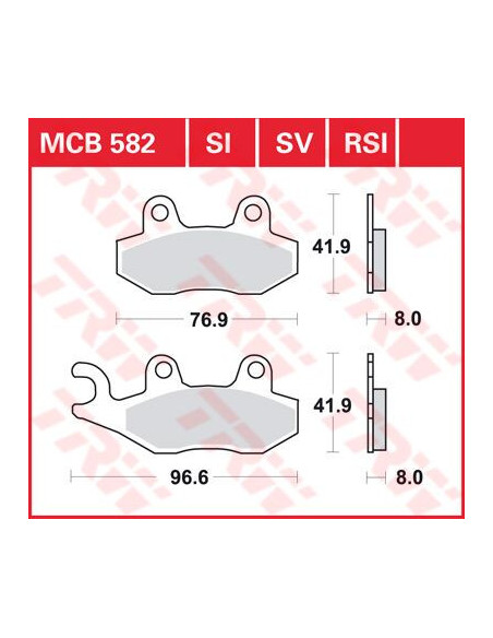 STABDŽIŲ TRINKELĖS TRW MCB582
