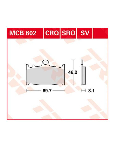 KLOCEK HAMULCOWY TRW MCB602