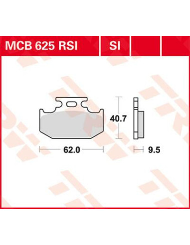 KLOCEK HAMULCOWY TRW MCB625SI