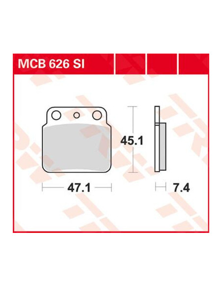 STABDŽIŲ TRINKELĖS TRW MCB626SI