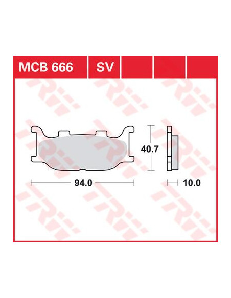 BRAKE PAD TRW MCB666
