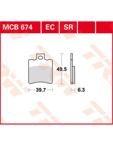 BRAKE PAD TRW MCB674